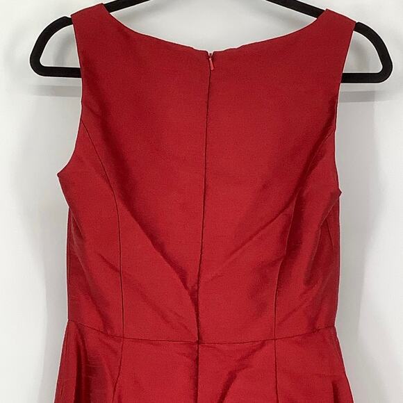 NEW! Alfred Sung Size 8 V-Neck Dupioni Dress w/pockets Barcelona $208 msrp J2-20 - Picture 8 of 10